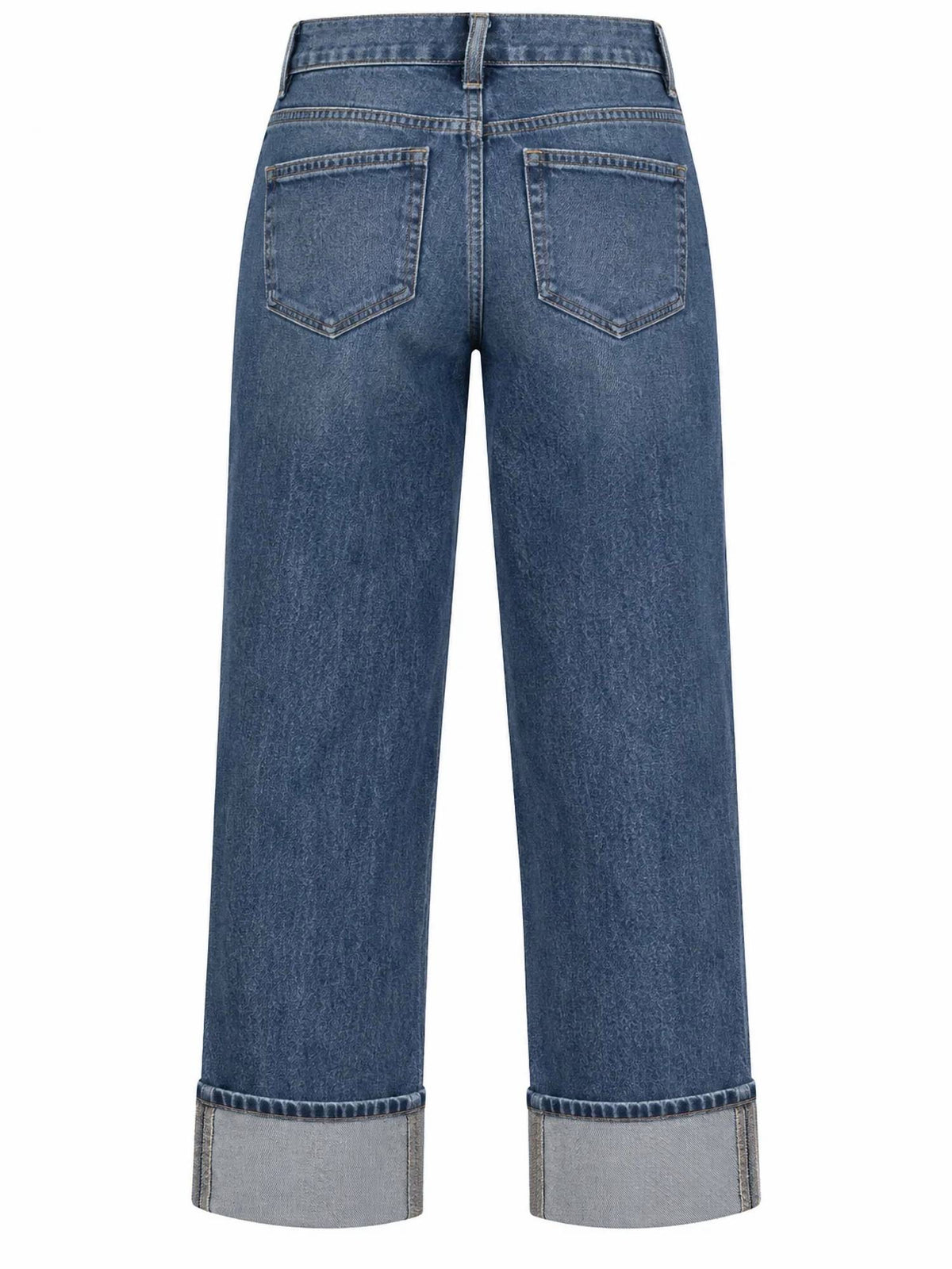 Cuffed Boyfriend Denim Jeans