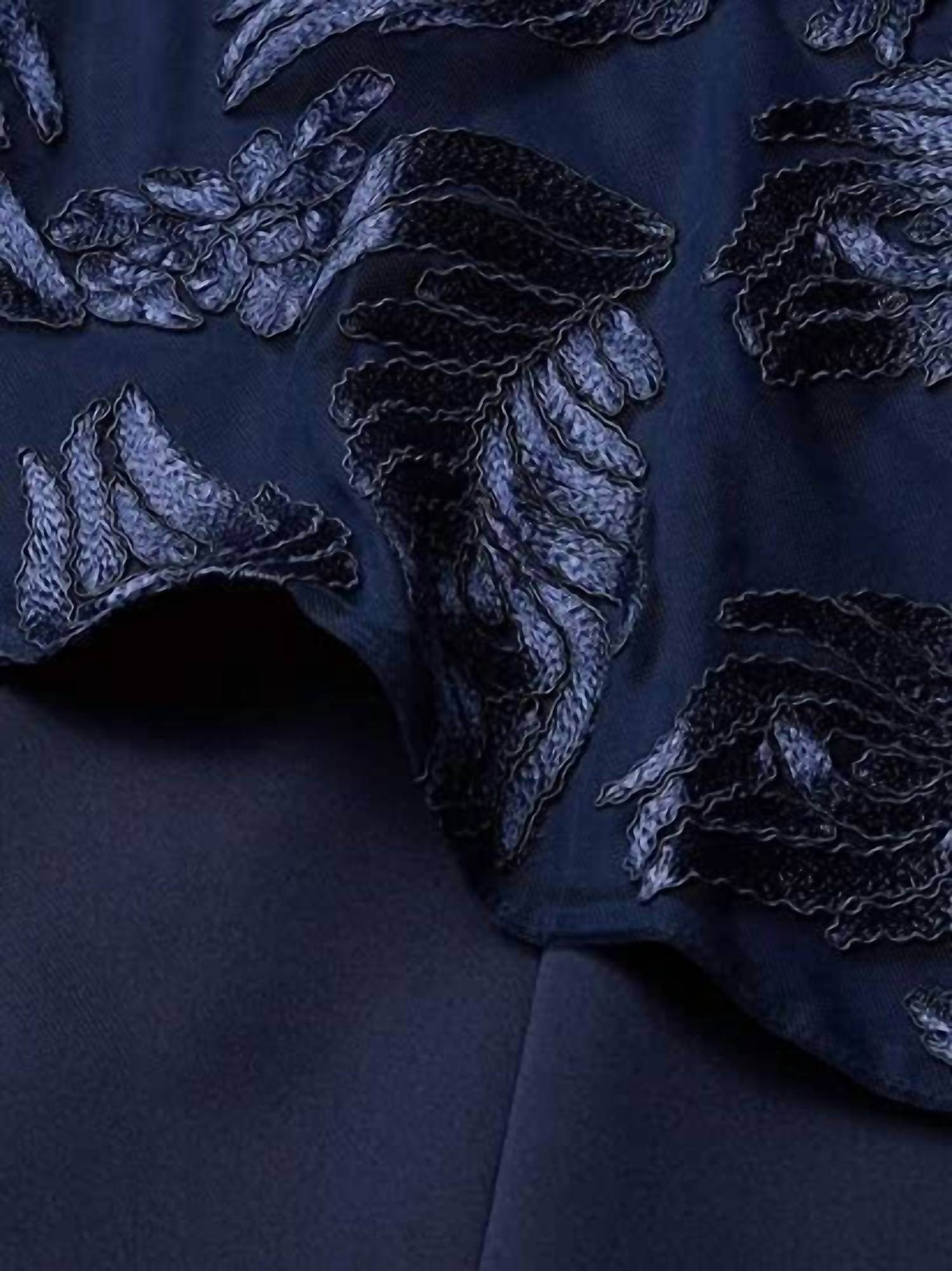 Brianna - Embroidered Peplum Evening Dress - Rack Hunt -