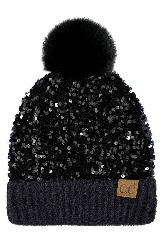 Women's Fleece Lined Sequin Beanies