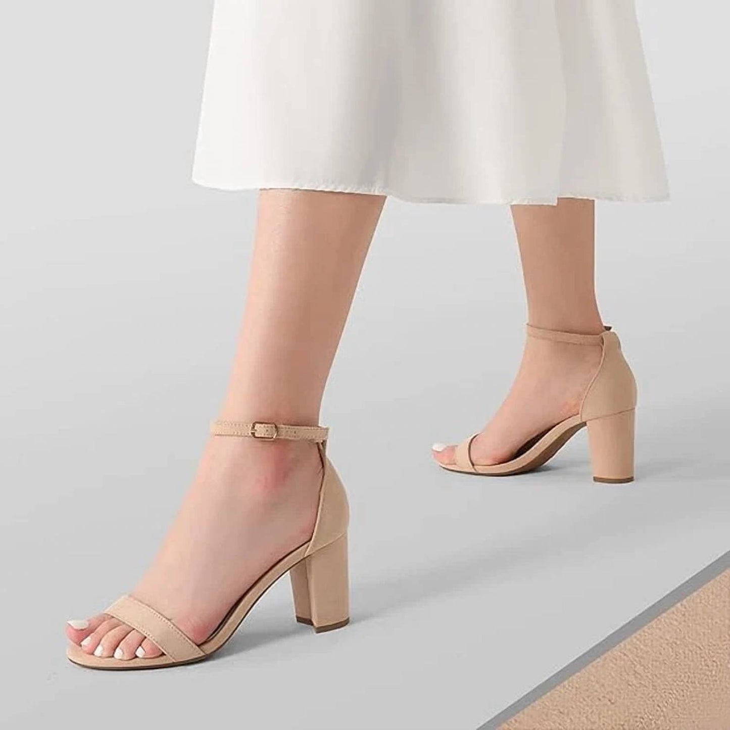 Women's Faux Suede Open Toe Sandals