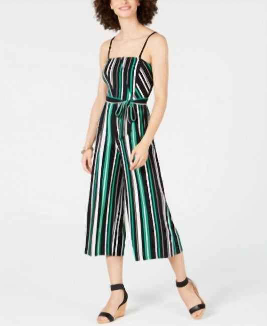 I.N.C. International Concepts Women's Corset Top Jumpsuit - Petite in Middle Stripe
