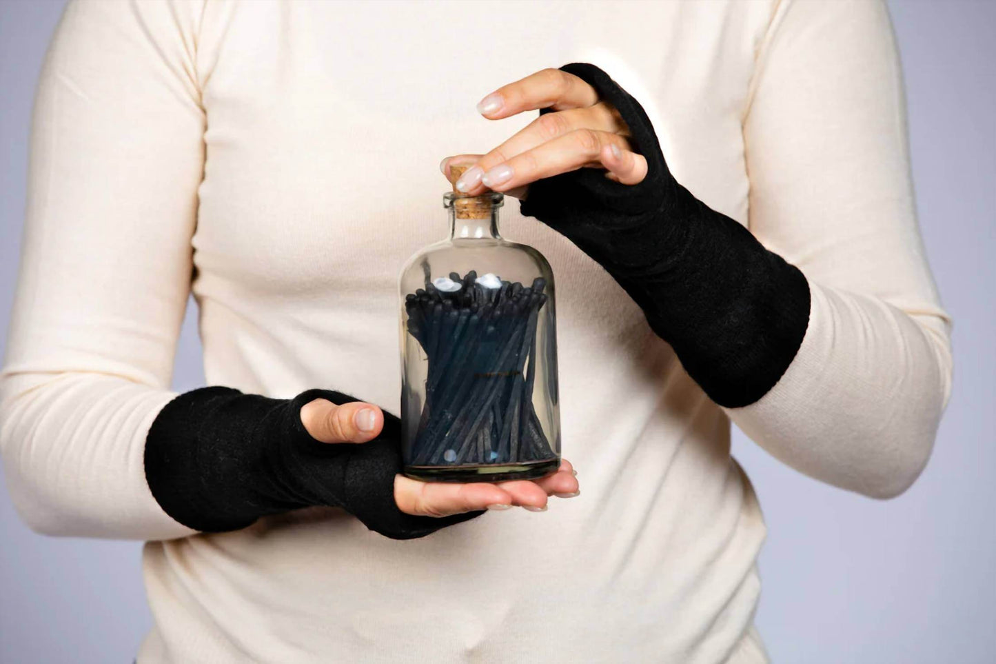 B.B. Sheep - Cashmere Fingerless Gloves - Rack Hunt