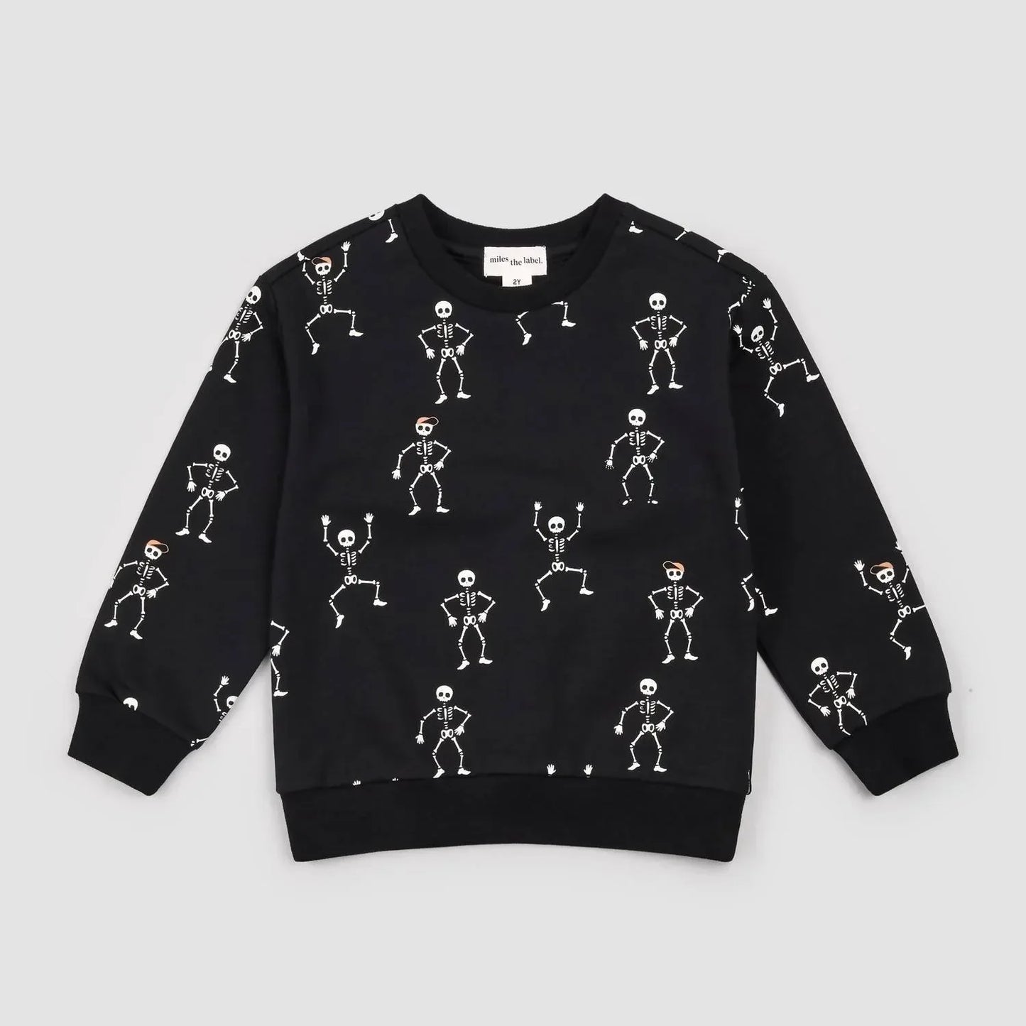 Miles the Label - Boy's Dancing Glow-in-the-dark Skeletons Sweatshirt - Rack Hunt