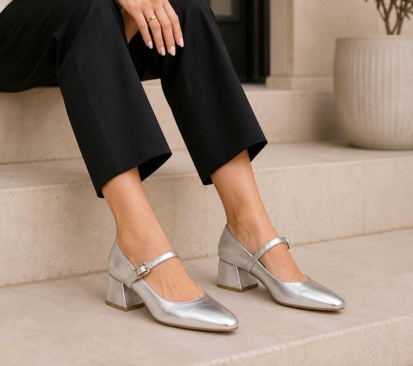 Women's Block Heel Mary Janes