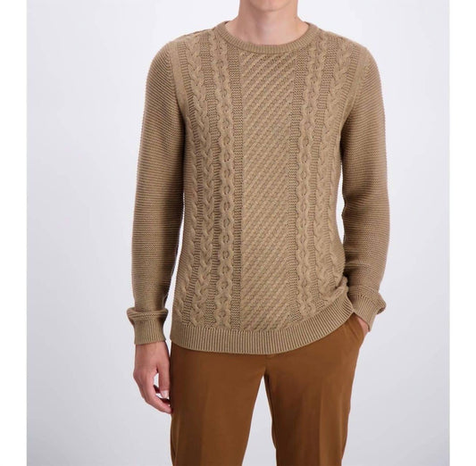 Cable Knit Style Cotton Sweater