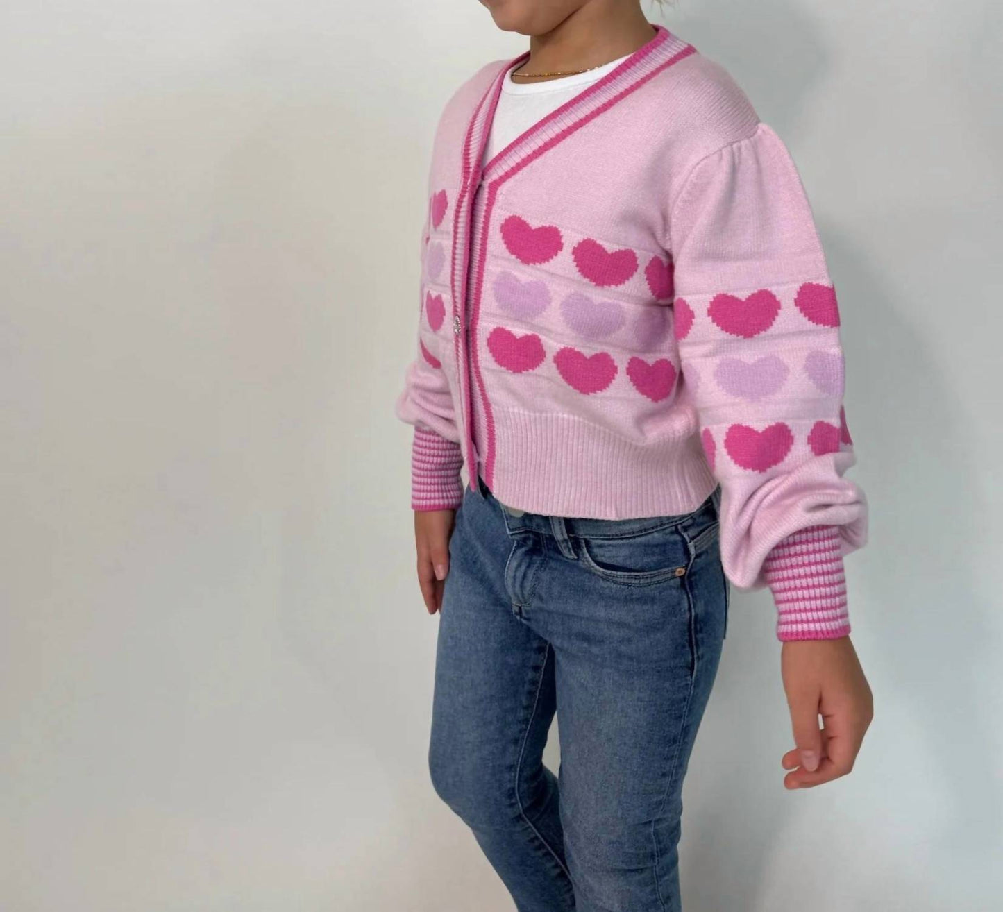 Girls Celine Heart Cardigan