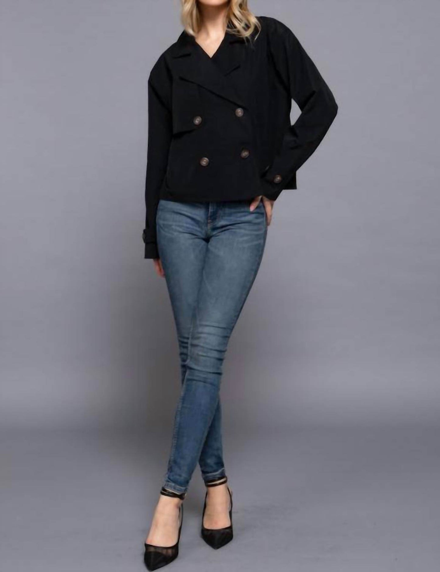 Reine Krief - Double Breasted Short Trench Jacket - Rack Hunt -