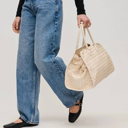 Women's Rhonda Woven Vegan Leather Tote Bag