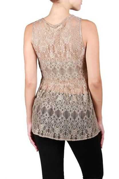 A'REVE - Beaded Lace Tank Top - Rack Hunt