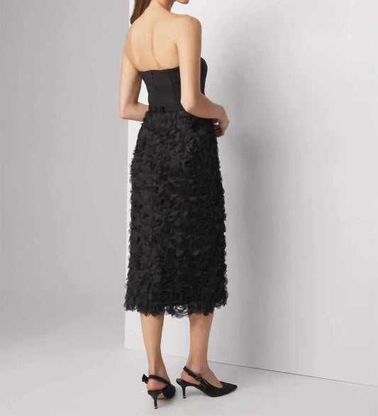 White House Black Market - 3d Floral Strapless Sheath Dress - Rack Hunt