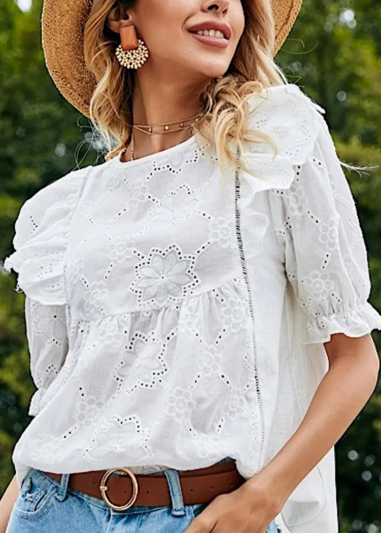 Licosa - Leah Eyelet Blouse - Rack Hunt