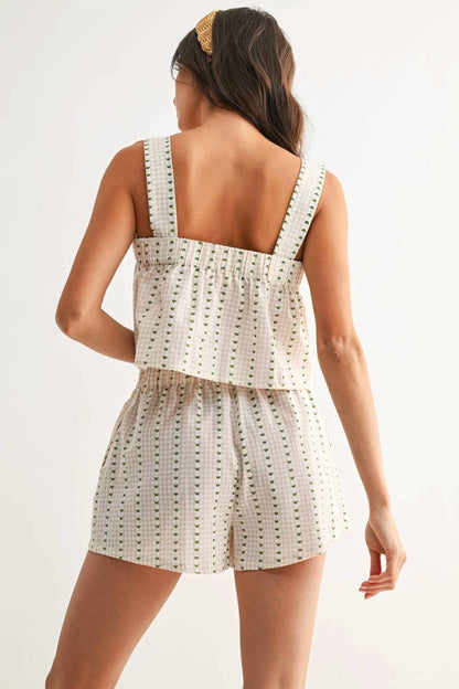 Logan Sleeveless Top And High Waist Short Set
