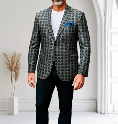 Two Tone Checked Blazer