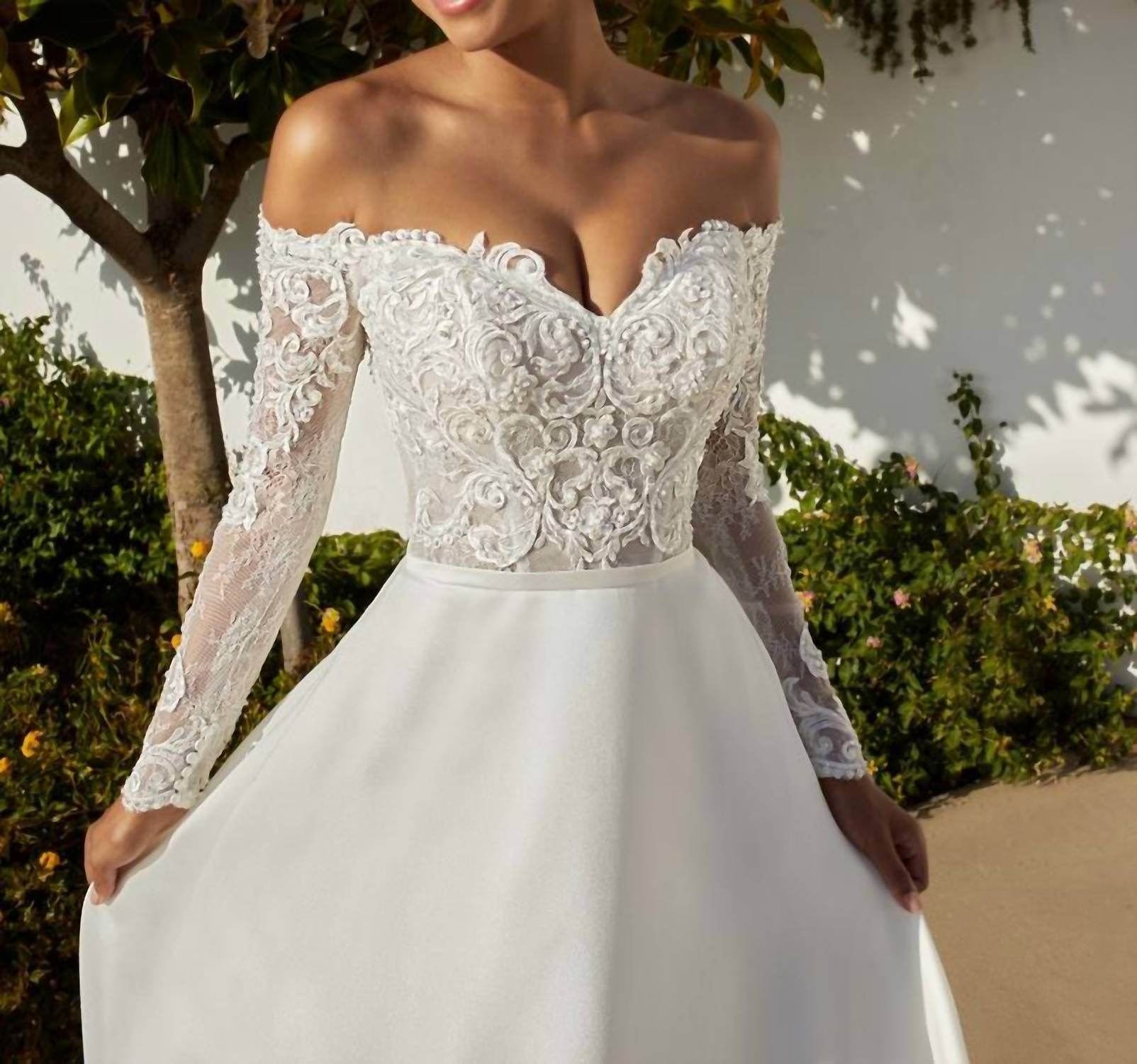 Cosmobella - Beaded Lace Off The Shoulder Dress - Rack Hunt -