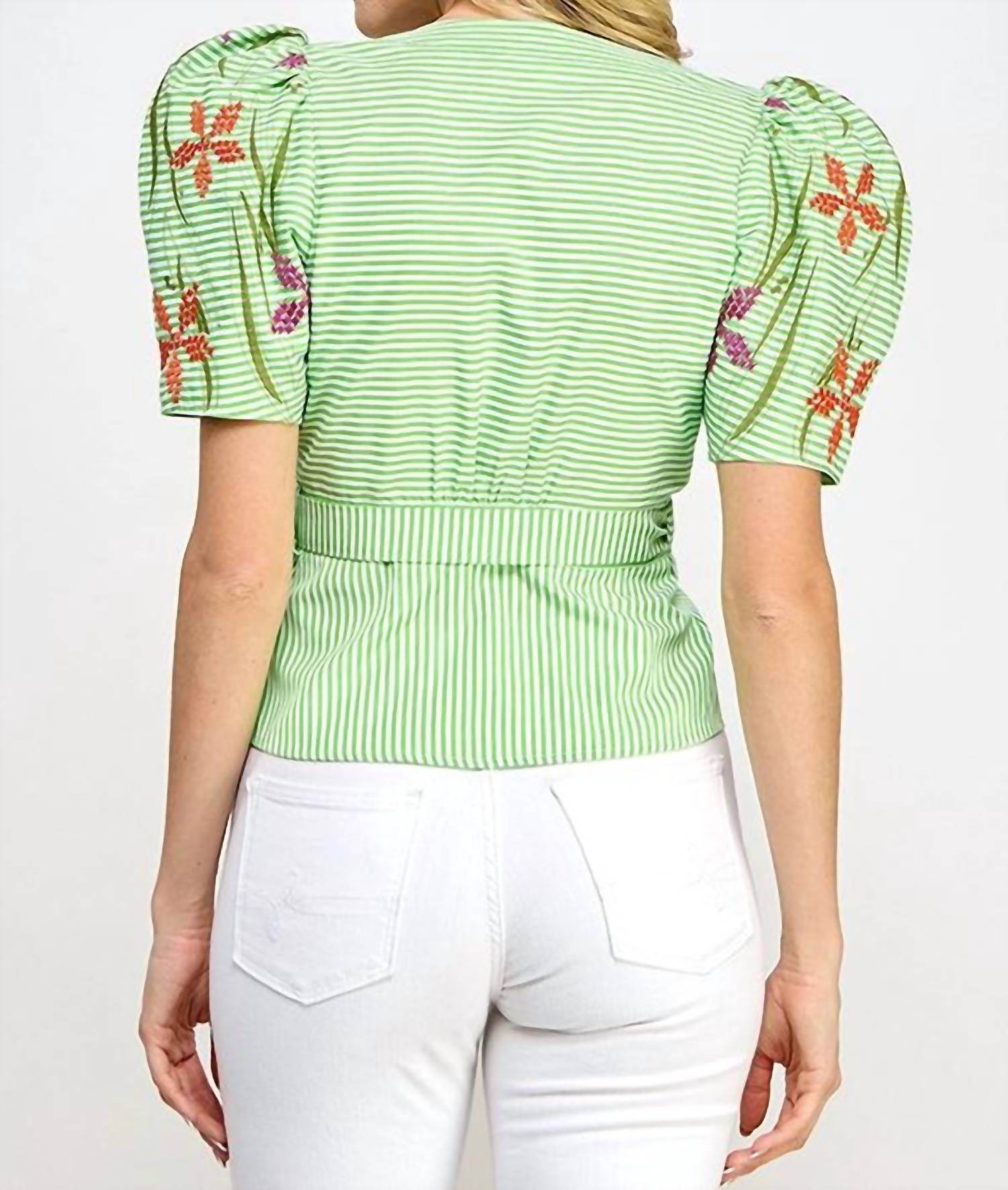 Rubienn - Floral Embroidery Top - Rack Hunt -