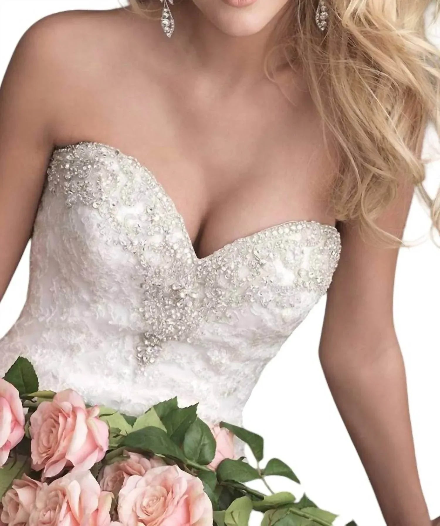 Allure Bridals - Swarovski Crystal Embellished Fit and Flare Gown - Rack Hunt