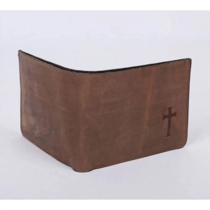 Swanson Christian Products - Men’s Genuine Buffalo Leather Cross Bifold Wallet - Rack Hunt