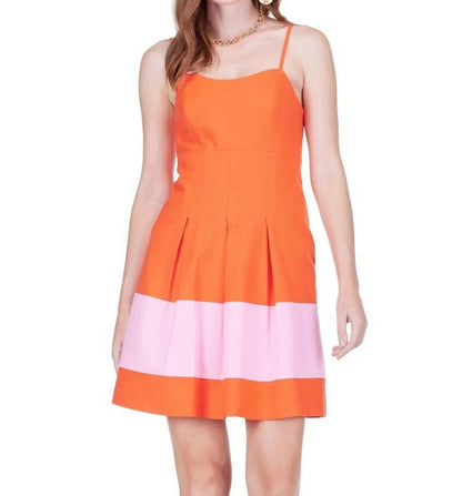 Pleated Block Sundress