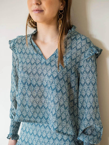 Osamore - Ruffled Shoulder Blouse - Rack Hunt