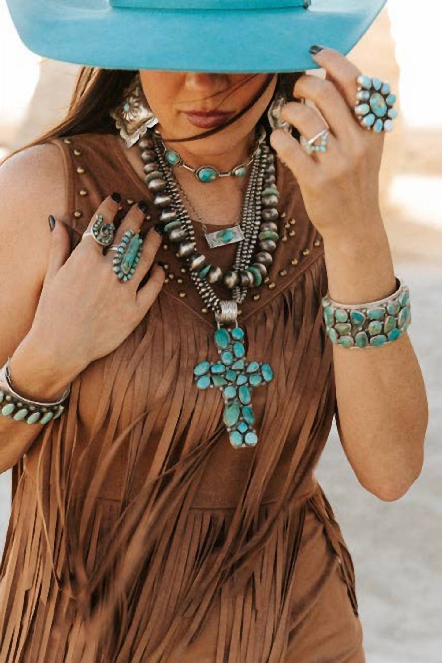 Western Fringe Suede-style Mini Dress