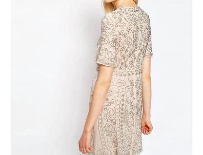 Needle & Thread - Linear Motif Embellished Shift Dress - Rack Hunt