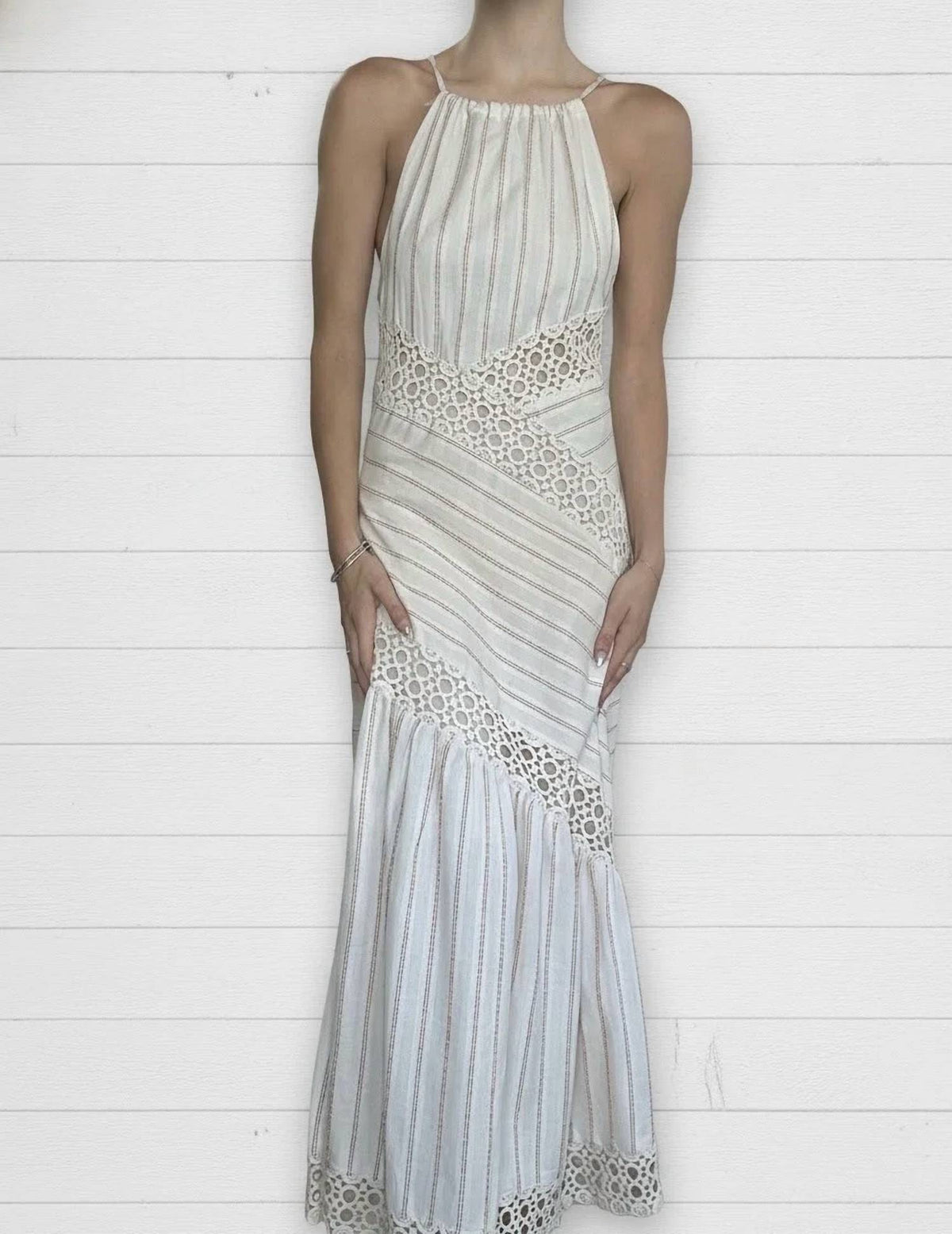 Bella Halter Cutout Tiered Dress