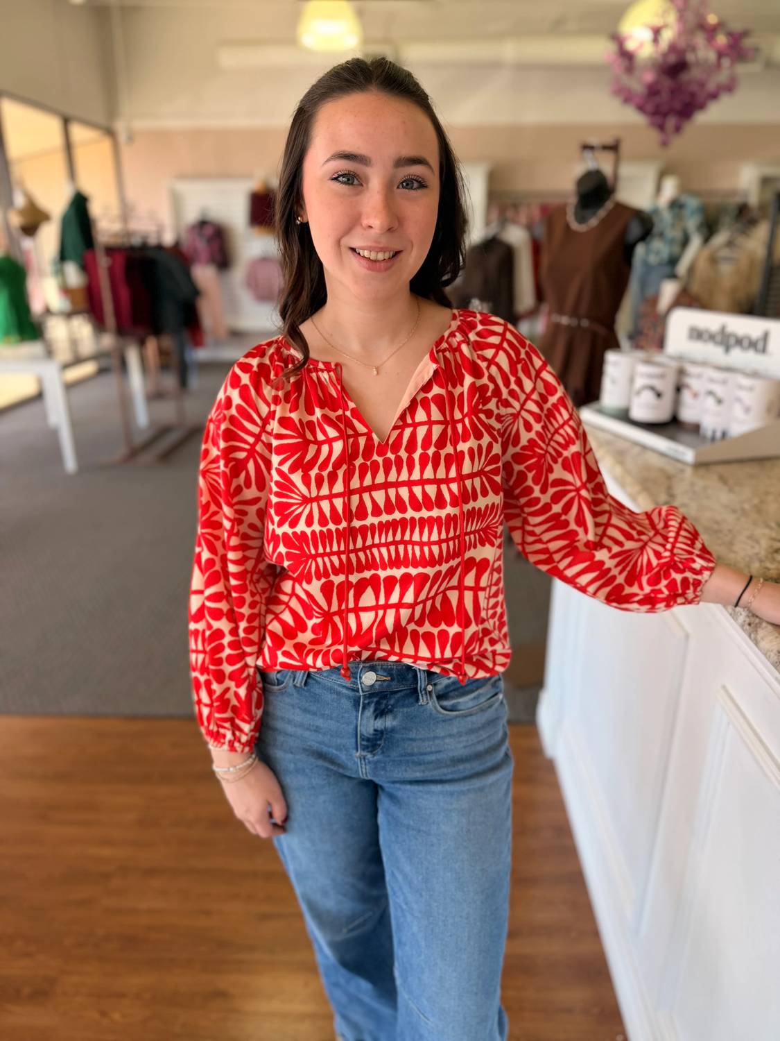 Callie Print Blouse