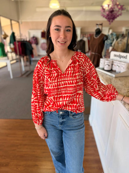 Callie Print Blouse