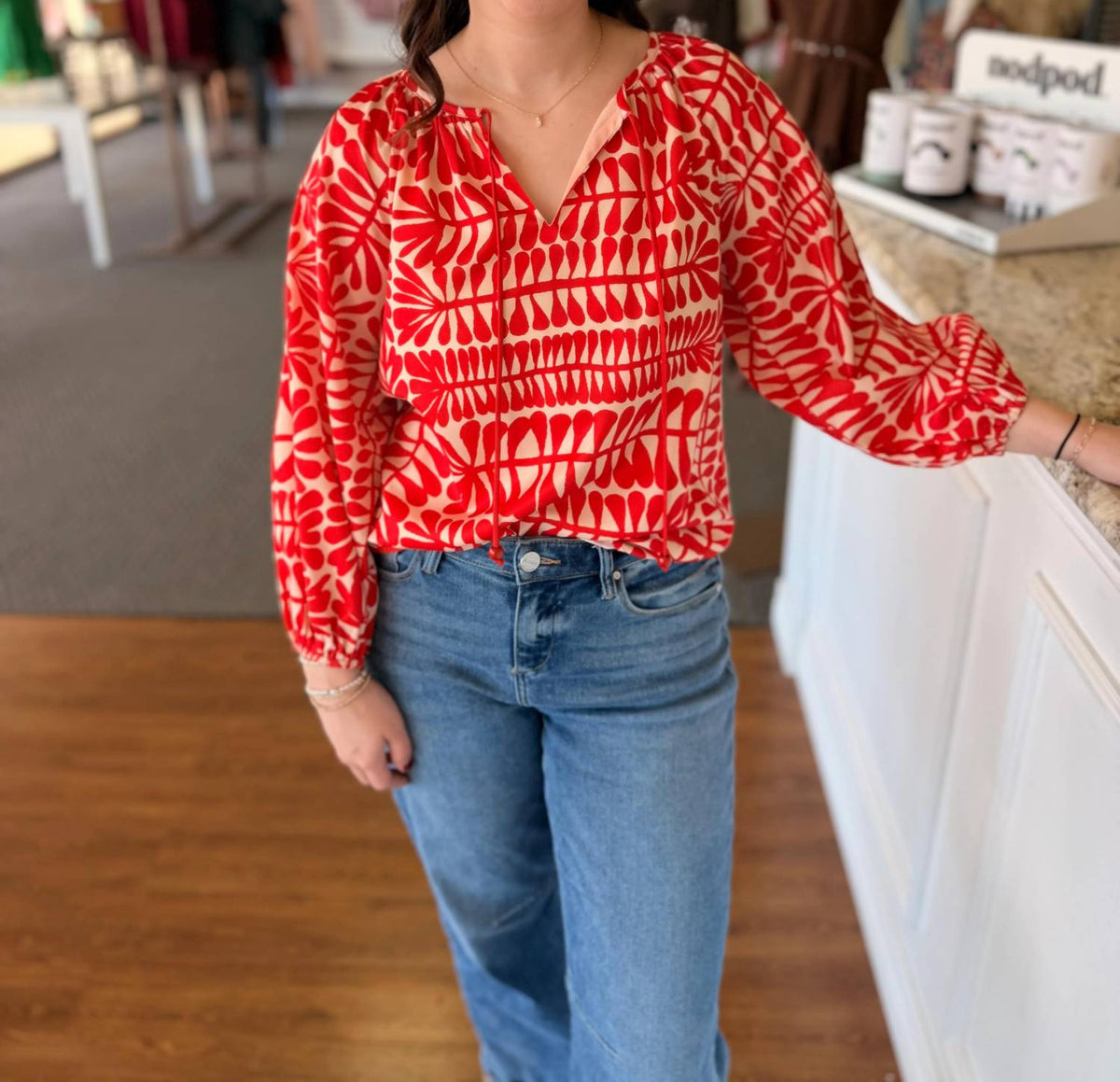 Callie Print Blouse