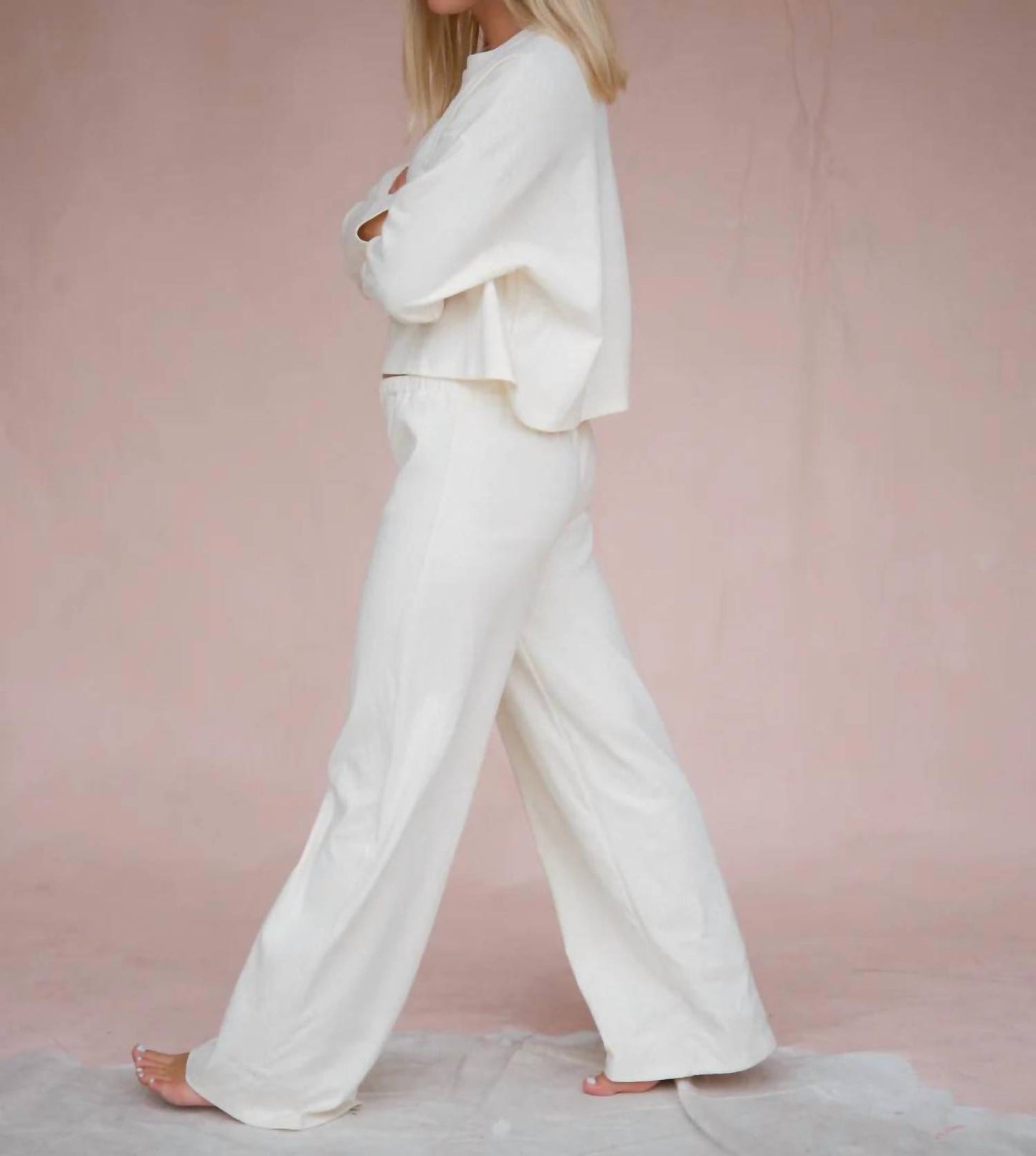 Pointelle Mid-rise Pants