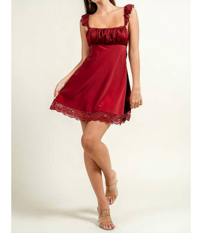 Short Dress With Lace Trims