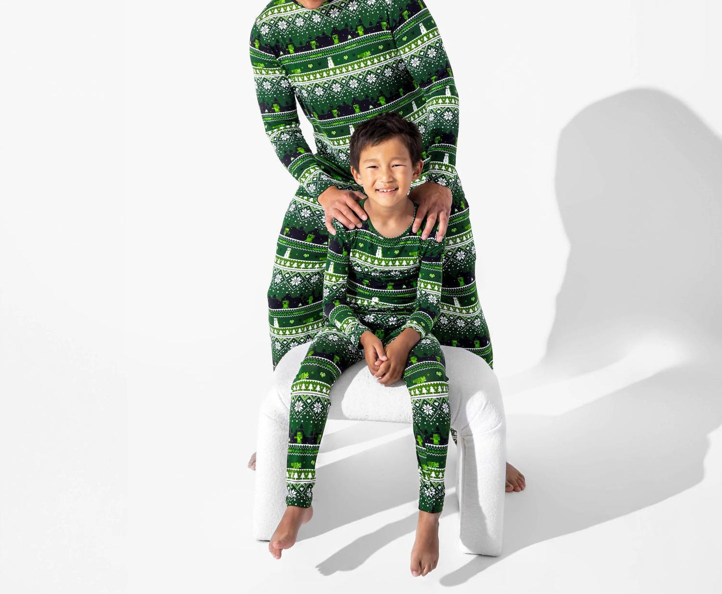 Men's Minecraft Creeper Holiday Bamboo Pajama Set