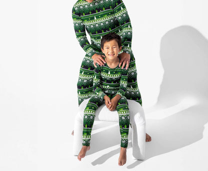 Men's Minecraft Creeper Holiday Bamboo Pajama Set