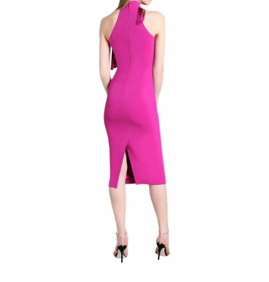 Cushnie et Ochs - Fringe Mock Neck Pencil Bodycon Dress - Rack Hunt