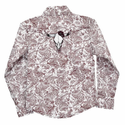 Girl's Floral Paisley Long Sleeve Shirt