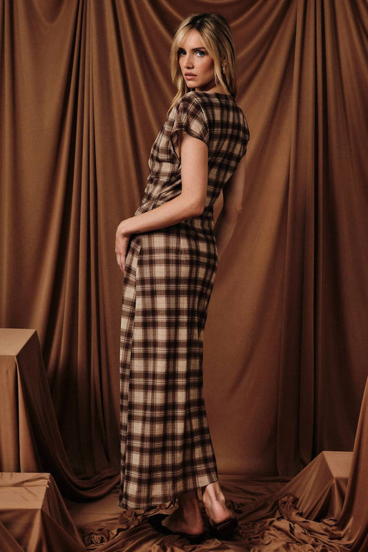 Autumn Charm Plaid Dress