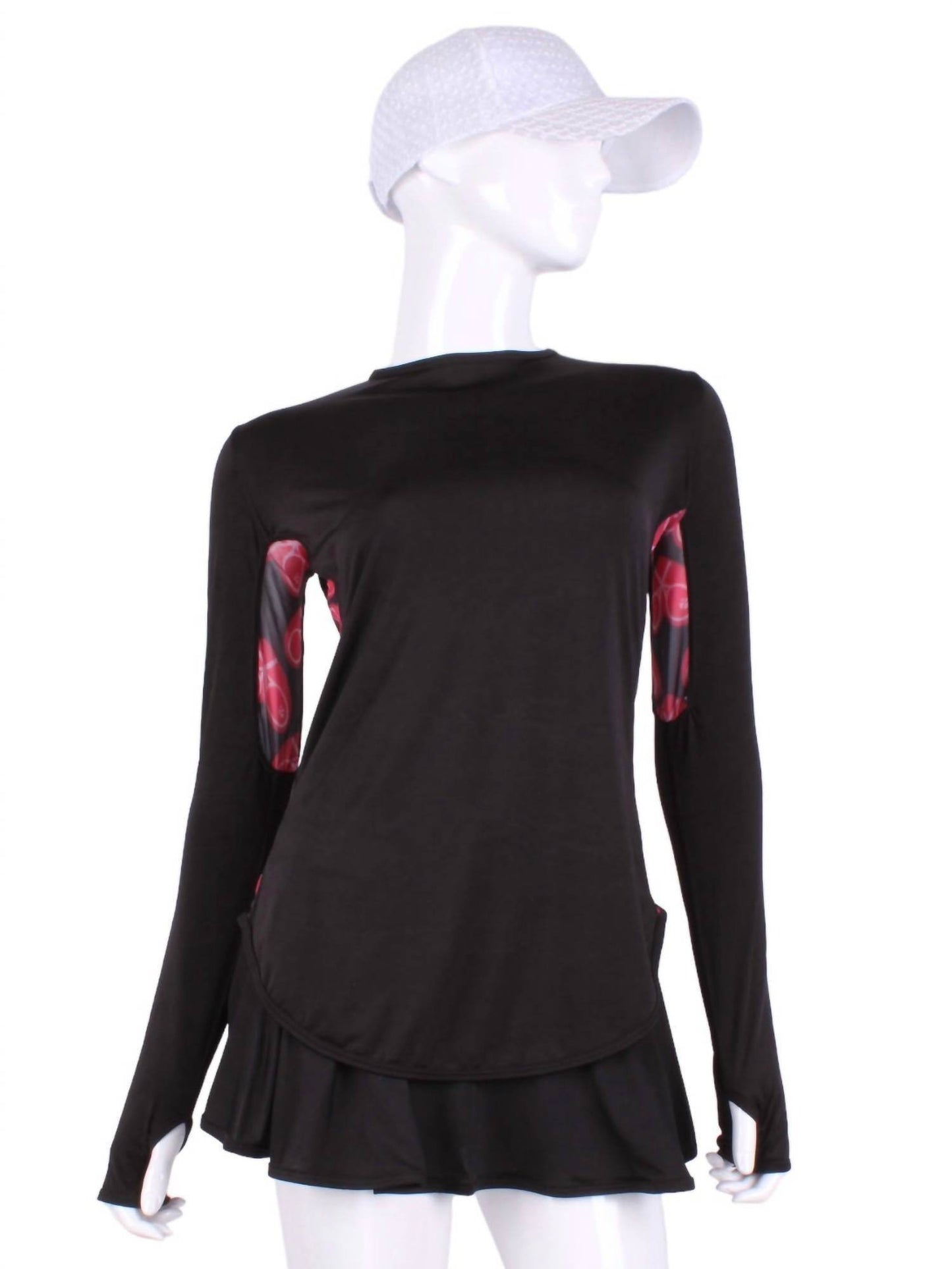 Love Love Tennis - Women's Heart Mesh Long Sleeve Tee - Rack Hunt