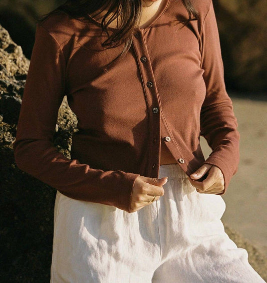 Organic Rib Cardigan