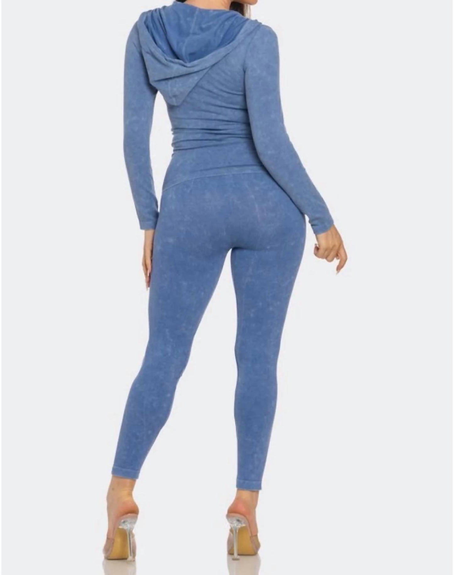 Active Stretch Hoodie Seamless Pants Set