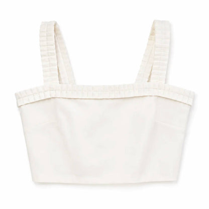 Ruffle Trim Crop Top