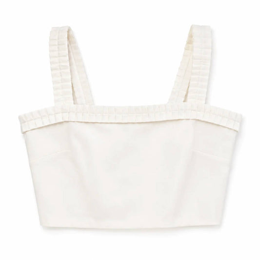 Ruffle Trim Crop Top