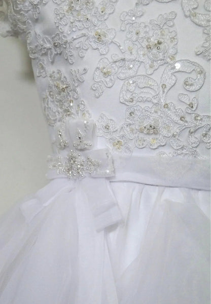 Joan Calabrese - Beaded White Lace Bodice - Rack Hunt