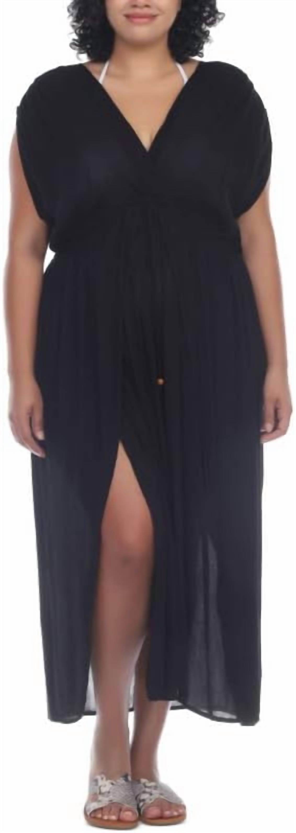 raviya - Plus Front Slit Cover Up Dress - Rack Hunt -