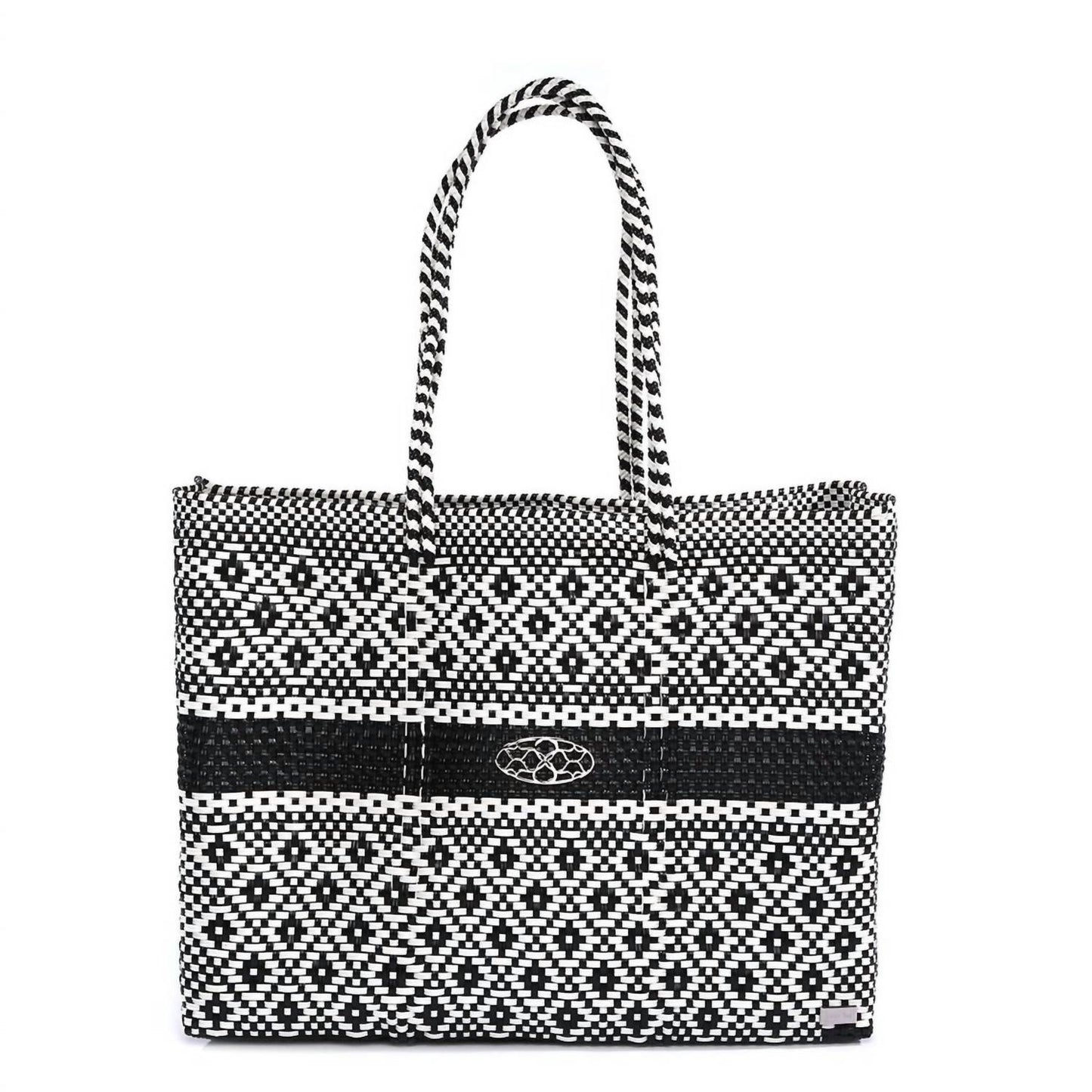 Women's Travel Handmade Aztec Stripe Tote Bag With Clutch