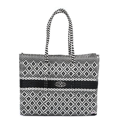 Women's Travel Handmade Aztec Stripe Tote Bag With Clutch