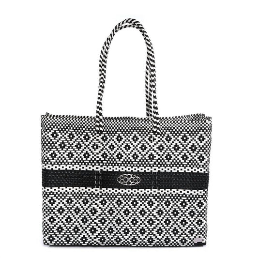 Women's Travel Handmade Aztec Stripe Tote Bag With Clutch