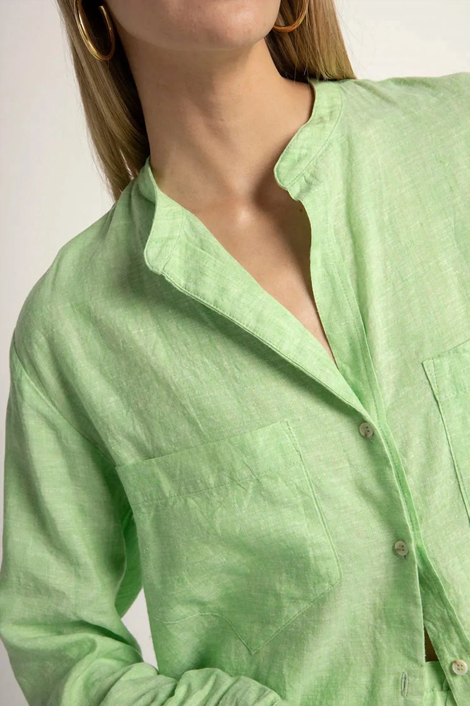 Touché - Linen Blend Button-up Shirt - Rack Hunt