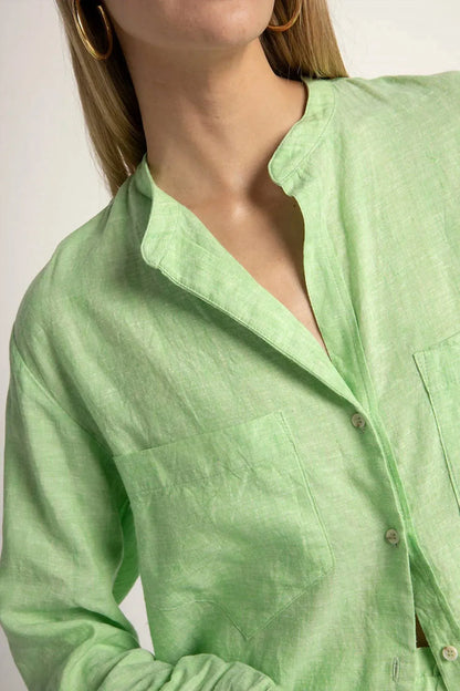 Touché - Linen Blend Button-up Shirt - Rack Hunt
