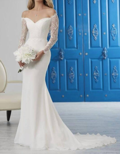 Off The Shoulder Wedding Gown