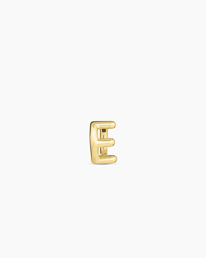 Women's Alphabet E Single Huggie Earrings